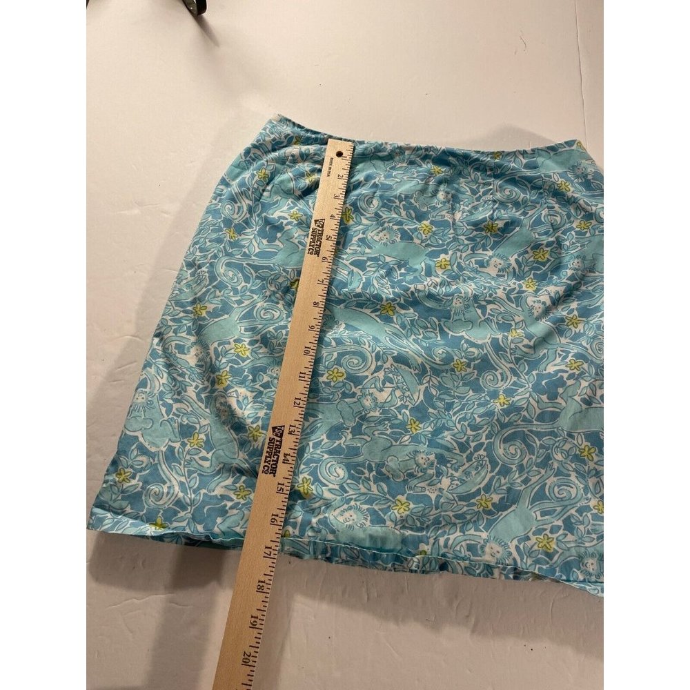 LILLY PULITZER Skirt Blue Monkey  Sz 4 - Picture 5 of 5